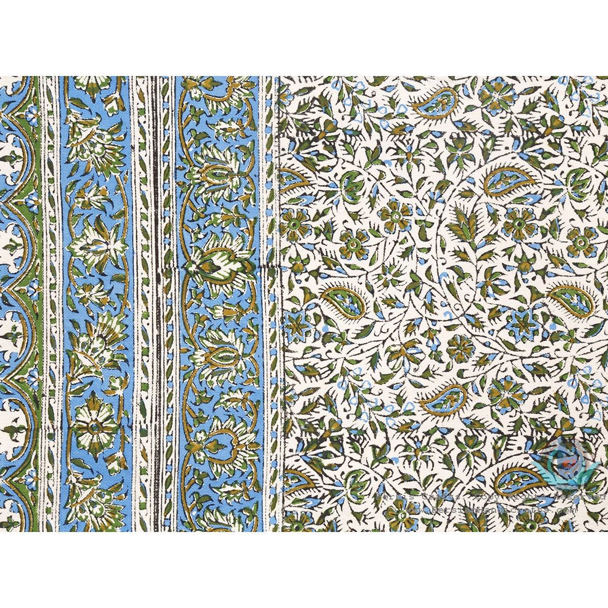 Persian Tapestry Paisley & Flower Ghalamkar Bedspread or Tablecloth